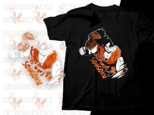 Anime Graphic Songoku Png Digital Download