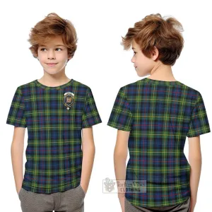 Baillie (Bailey) Tartan Kid T-Shirt with Family Crest