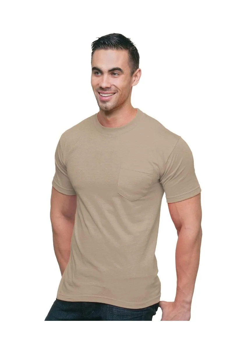 Bayside BA3015: Adult 6.1 oz., Cotton Pocket T-Shirt