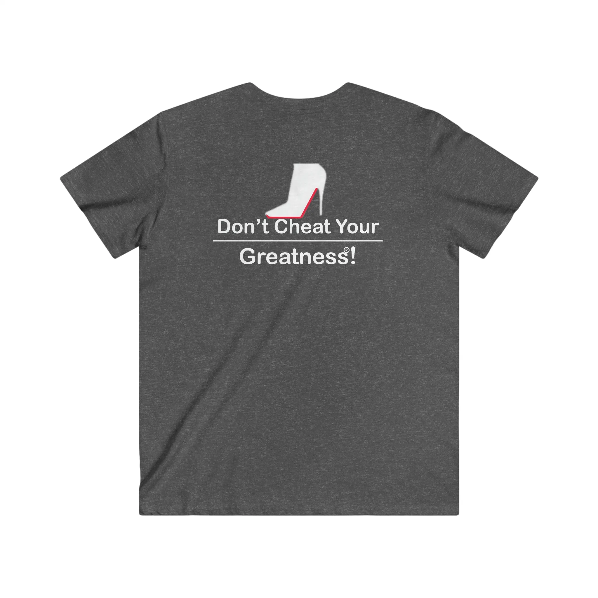 DCYG Red Bottoms Fitted V-Neck Short Sleeve Tee