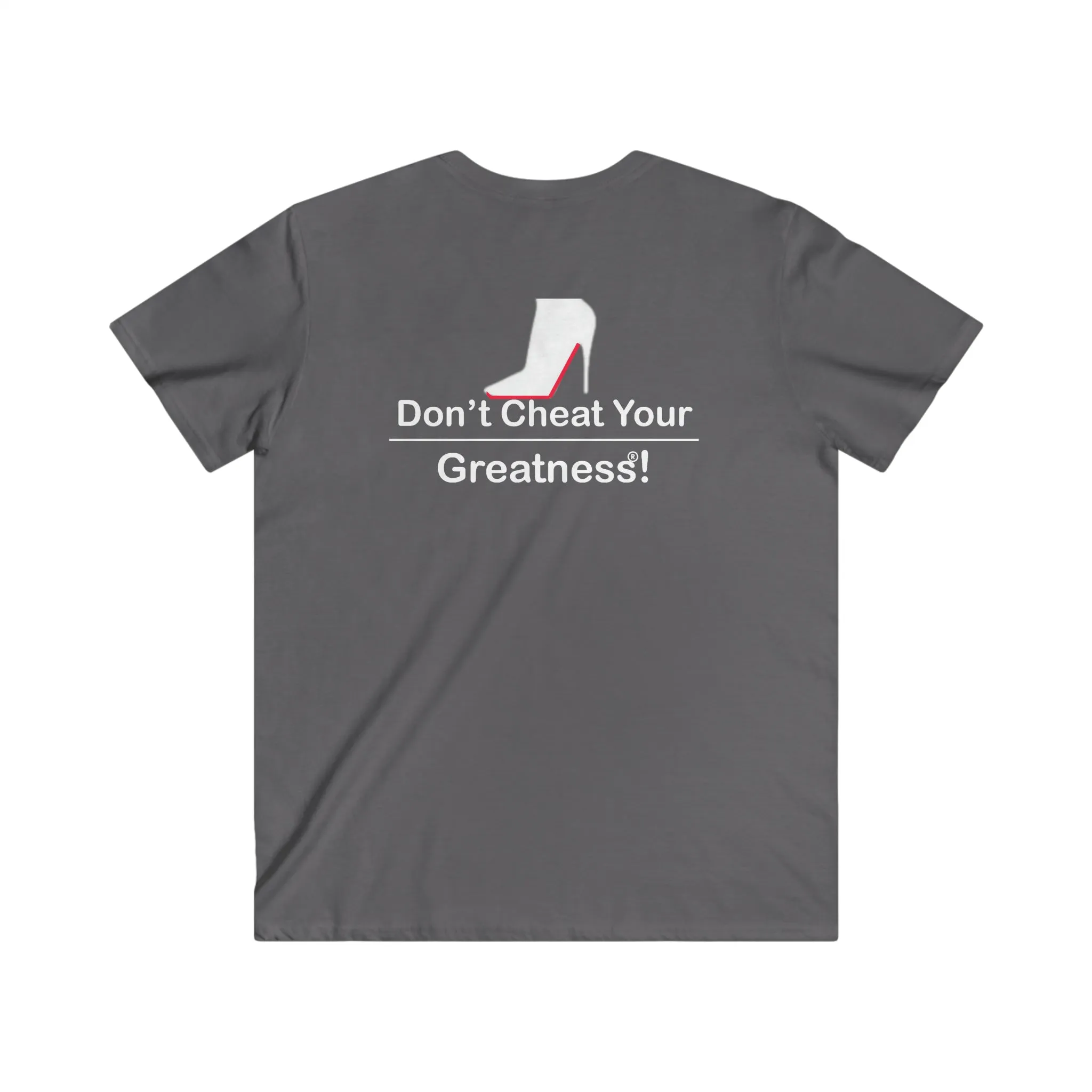 DCYG Red Bottoms Fitted V-Neck Short Sleeve Tee