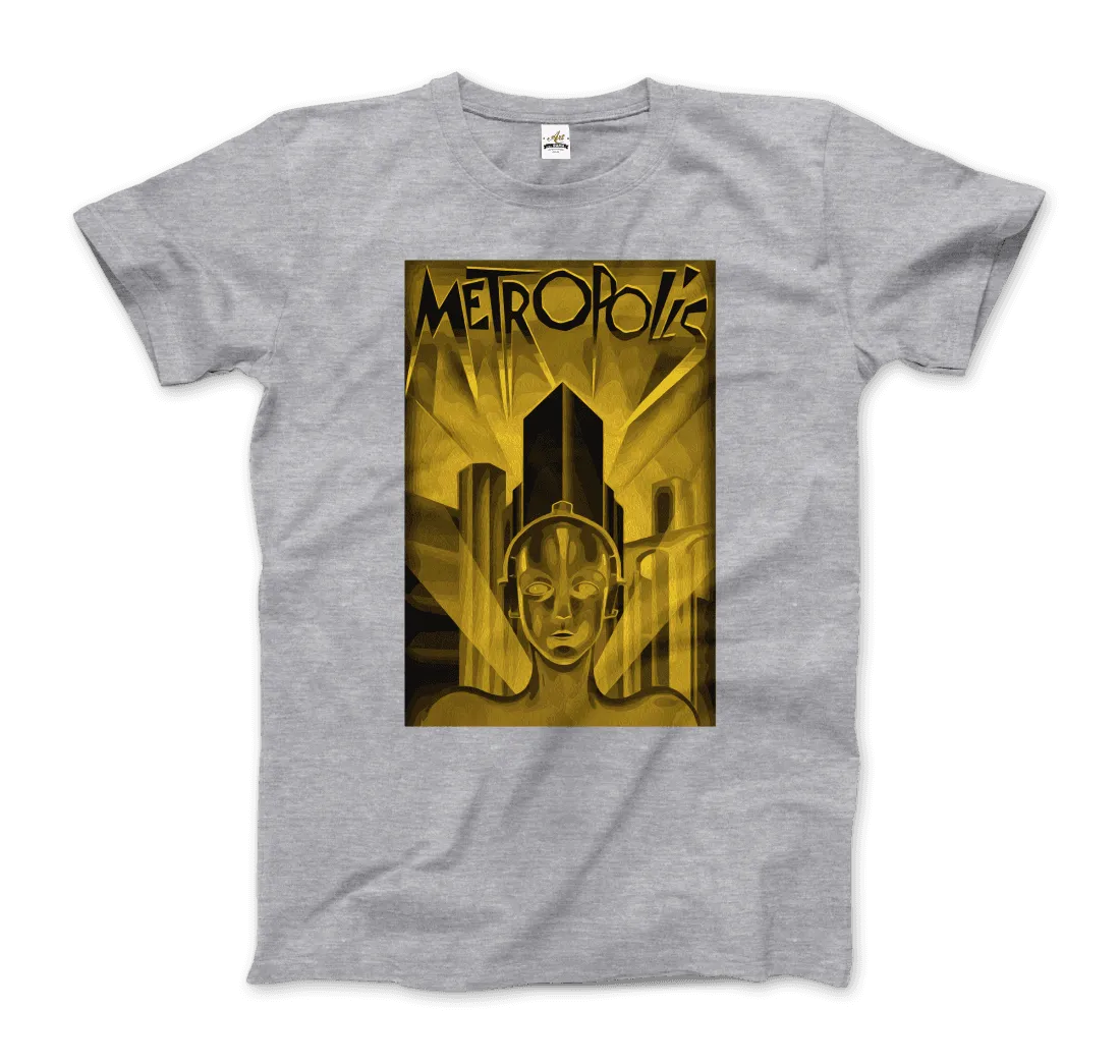 Metropolis - 1927 Movie Poster Reproduction in Oil Paint T-Shirt