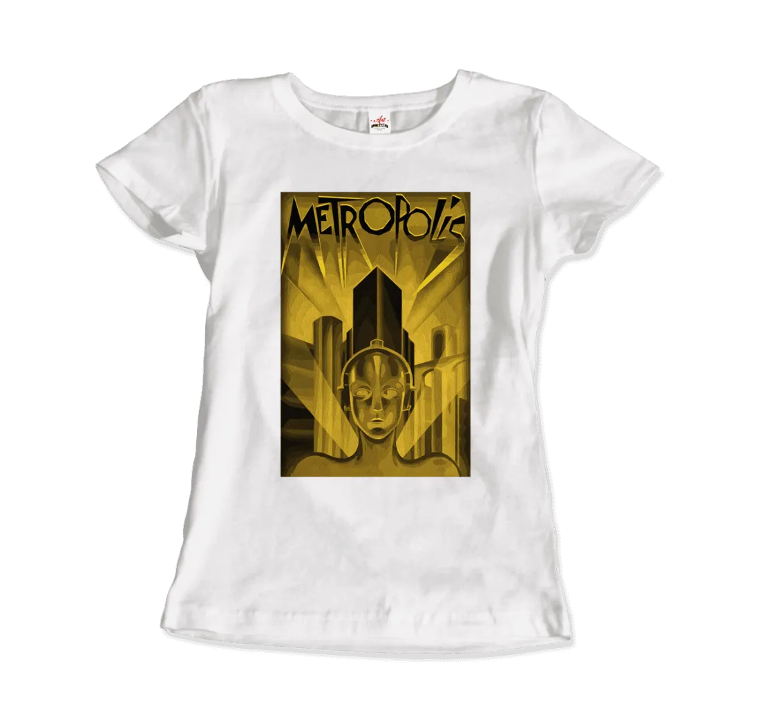 Metropolis - 1927 Movie Poster Reproduction in Oil Paint T-Shirt