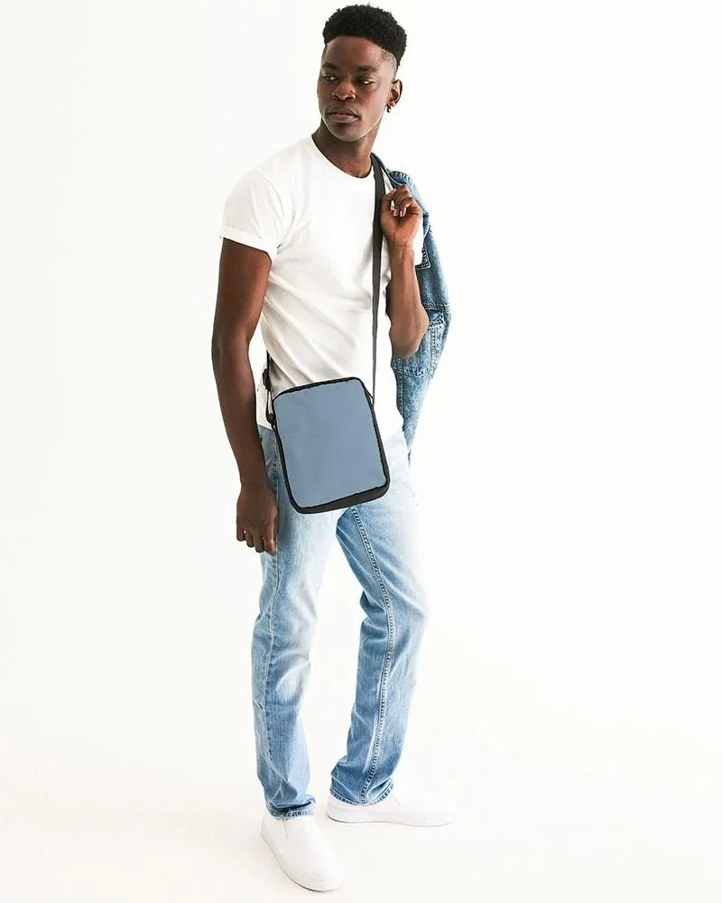 Shaded Pale Pastel Cyan Gray Messenger Pouch | C30M8Y0K30