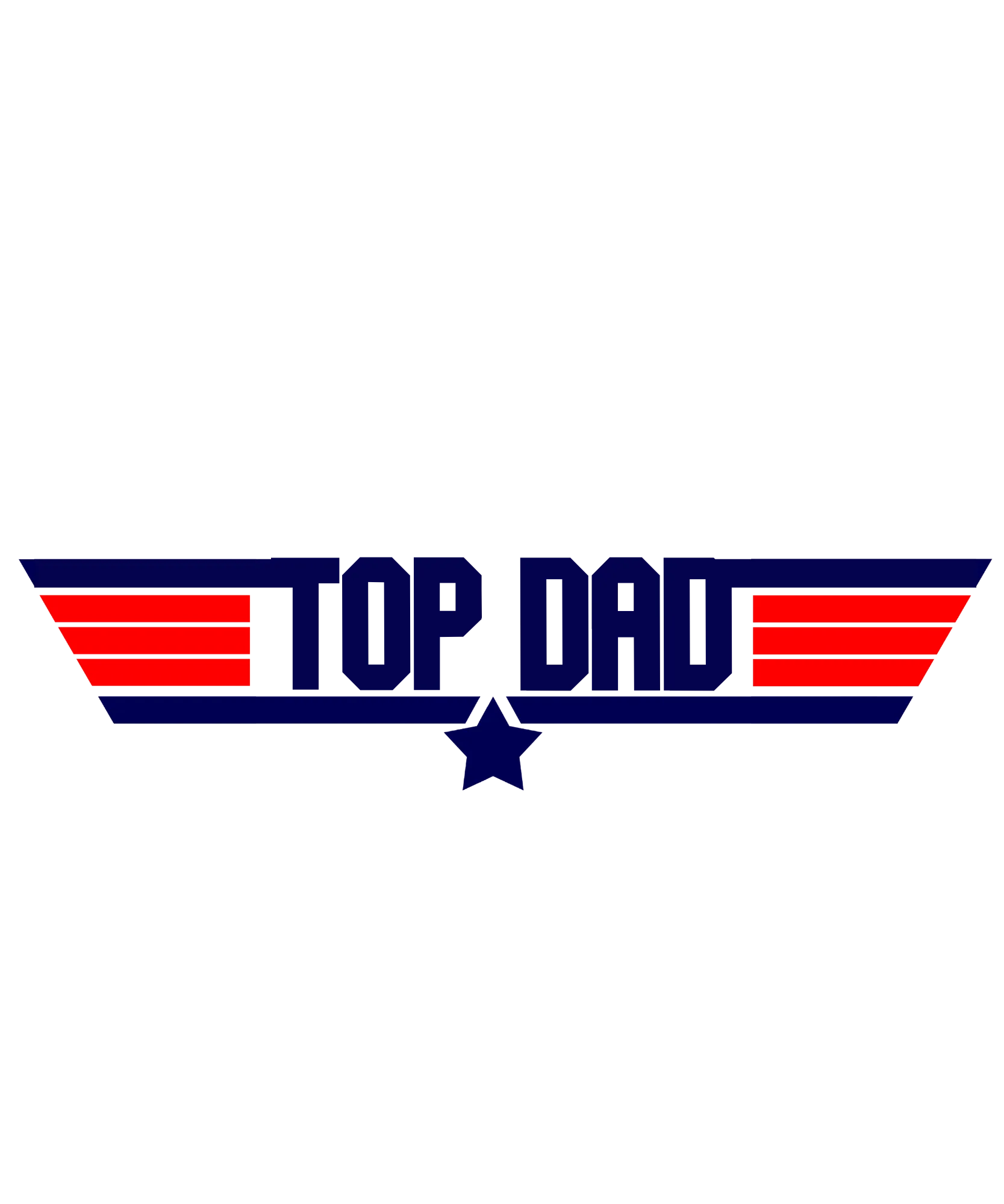 Top Gun / Top Dad T Shirt (White/Grey)